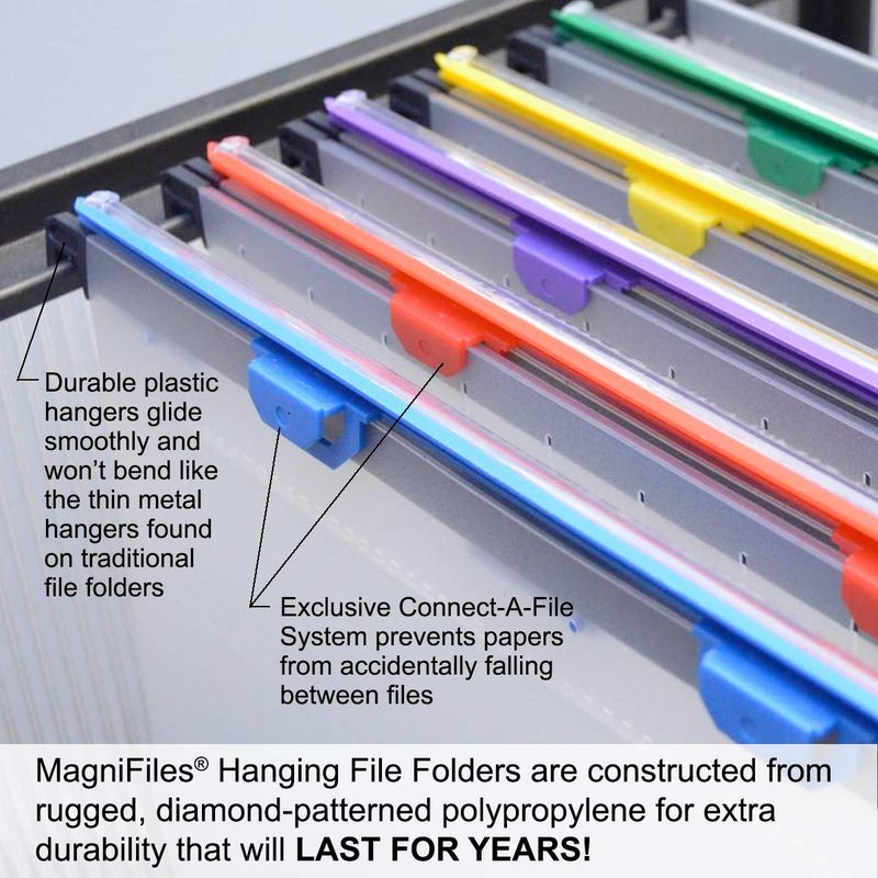 Ultimate Office MagniFile Hanging File Folders V- Bottom Letter Size with 11 inch Magnified Indexes That Double The Size of Your File Titles to Find Files Fast. (Set of 20 Frost) - Image 3